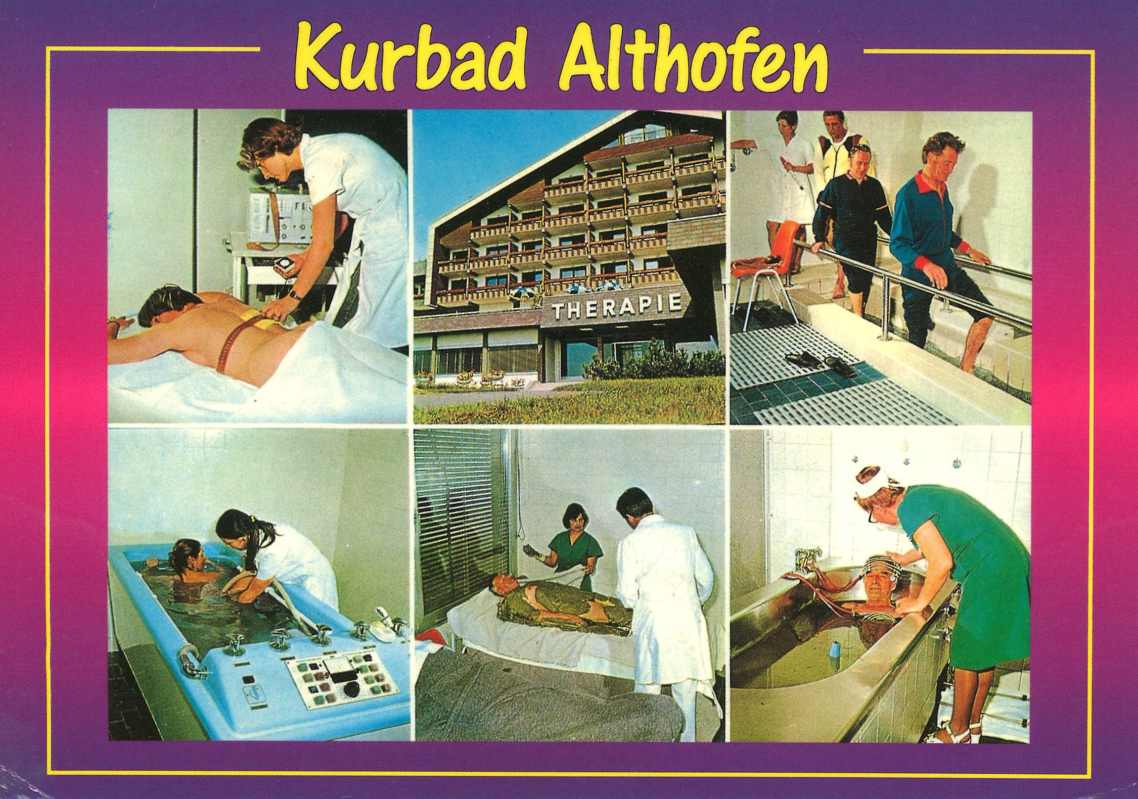 Eine Postkarte von 1993. Sie zeigt das damalige Kurbad, heute Humanomed Zentrum Althofen (Sammlung Tanja Lackner)