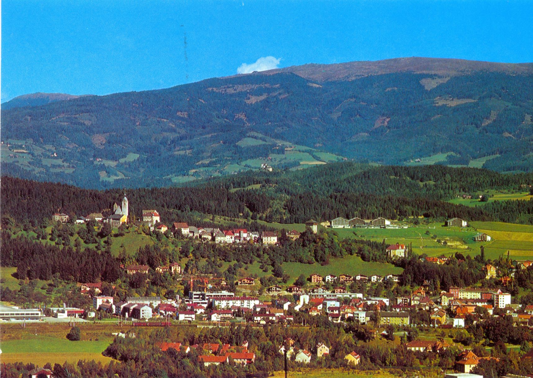 Ansicht von Althofen aus dem Jahr 1980
(Fotohinweis: Stadtarchiv Althofen/Sammlung Knafl)
