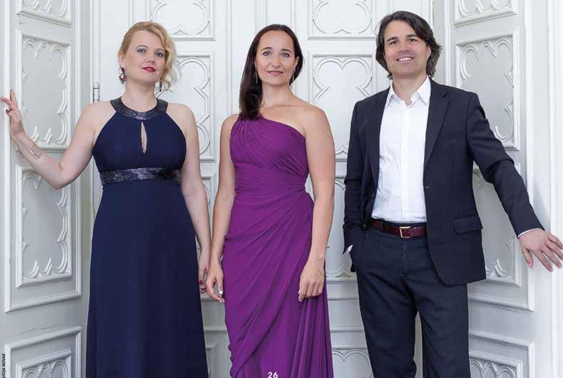 Das TRIO ROSENSTERN mit Margareta Klobučar (Sopran), Corinna Wasserfaller-Stern (Klarinette) und Michael Johannes Wasserfaller (Klavier) (von links)